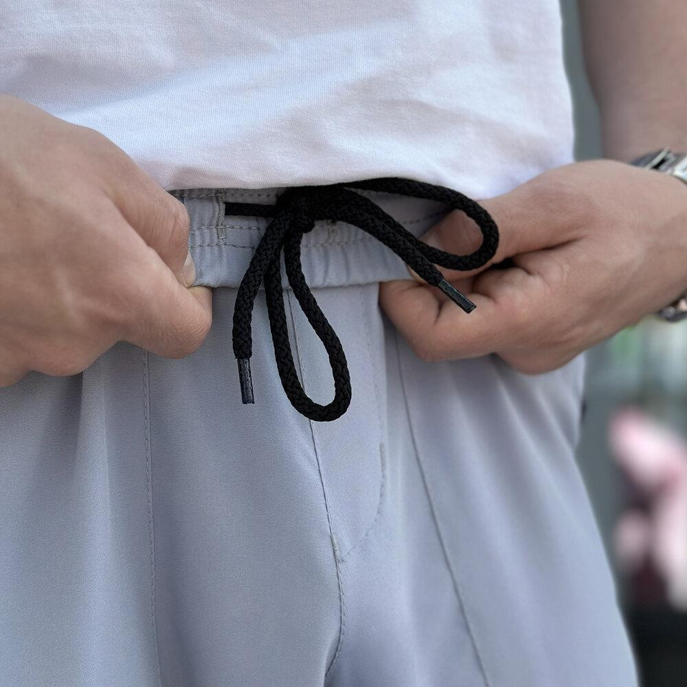 Чоловічі легкі джогери із софту сірі Pobedov Weekend Київ - фото 6