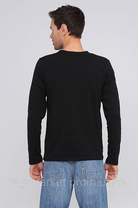 Лонгслів базовий Ray Basic чоловічий чорний (U0103М-Black) Київ - фото 4