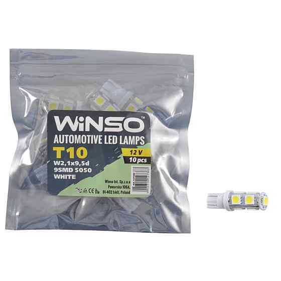 LED автолампа Winso 12V SMD T10 W2.1x9.5d, 10шт Киев
