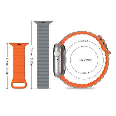 Ремешок для смарт-часов Drobak Silicone Magnetic Link для Apple Watch All Series 38/40/41mm Army Green (898919) Винница