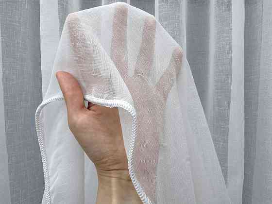 Тюль VR-Textil 2109т Льон однотонний Білий 400х270 см (42-1332) Київ