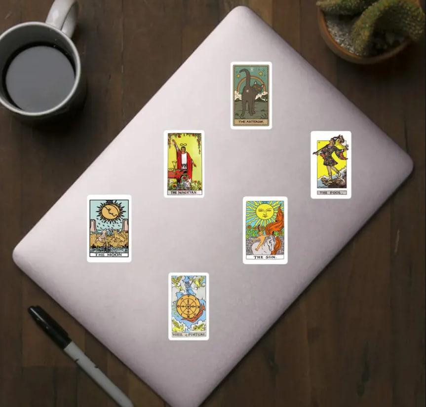 Наклейка карты Таро, водонепроницаемые наклейки для бутылки с водой, компьютера, ноутбука, набор 500 Киев - изображение 3