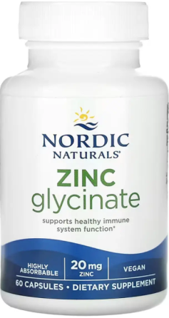 Цинк Nordic Naturals Zinc Glycinate 60 капс Київ