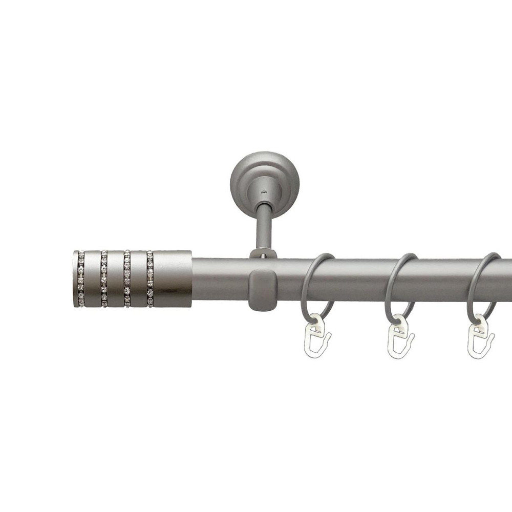 Карниз Orvit Барамелла металевий однорядний відкритий гладка труба кільце металеве Сатин 25 мм 140 см (00-00027462) Львів - фото 1