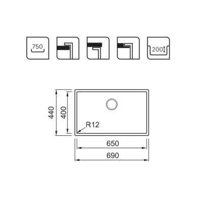 Мийка кухонна Elleci ESPRIT 650 Вінниця