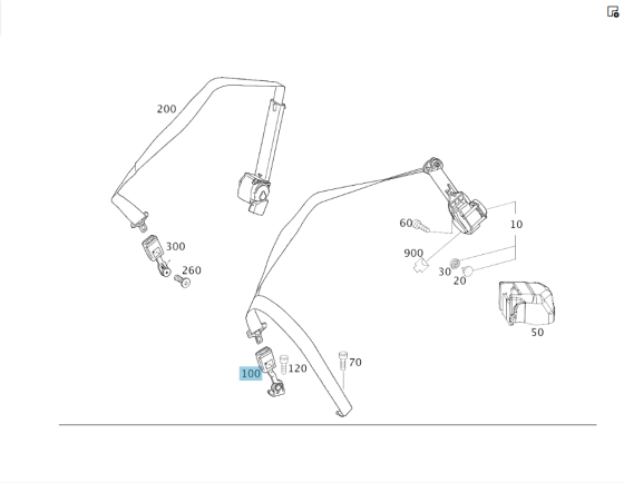 Mercedes-Benz  A2928600369 Замок ременя безпеки (заднє ліве сидіння) GLE Coupe C292 Одесса