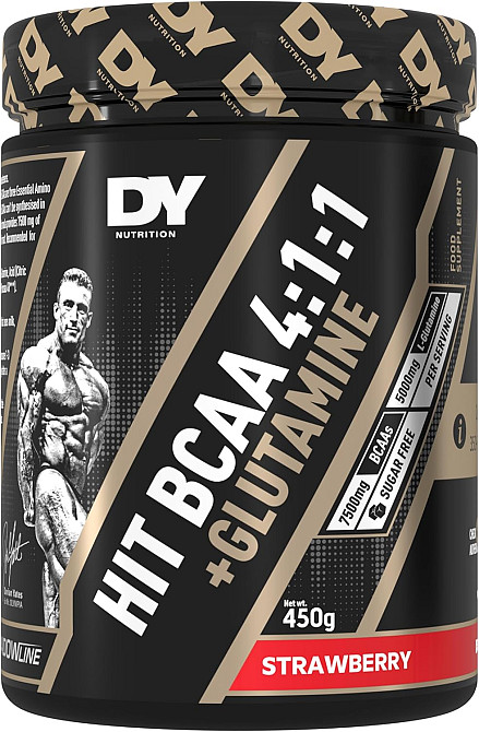 Аминокислоты BCAA и L-глютамин DORIAN YATES NUTRITION BCAA + GLUTAMINE 450G (STRAWBERRY) Луцк - изображение 1