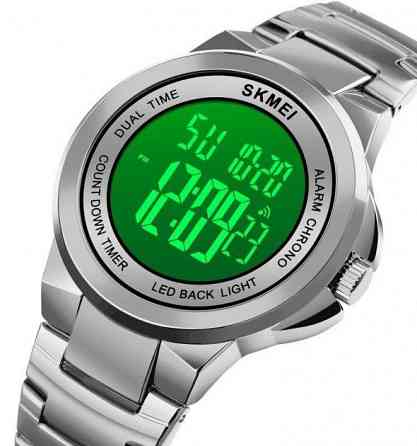 Чоловічий наручний годинник Skmei 1712 Сріблястий з чорним циферблатом Вінниця