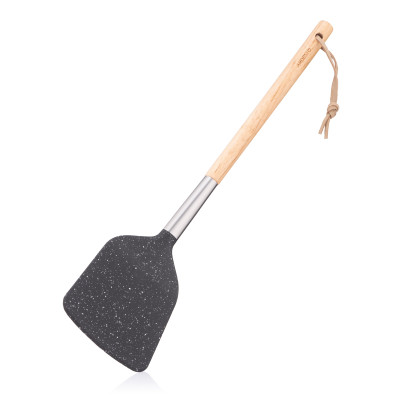 Лопатка кухонна Ardesto Midori, 34.8см, нейлон, дерево, нержавіюча сталь, чорний (AR1301BP) Вінниця - фото 1