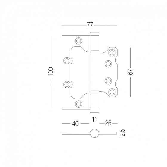 ПЕТЛЯ ДЛЯ ДВЕРЕЙ УНИВЕРСАЛЬНАЯ НЕВРЕЗНАЯ старая бронза Киев
