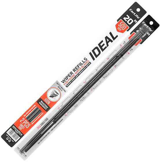 Змінні гумки CarLife SINGLE EDGE 20/500мм з металевими направляючими Київ