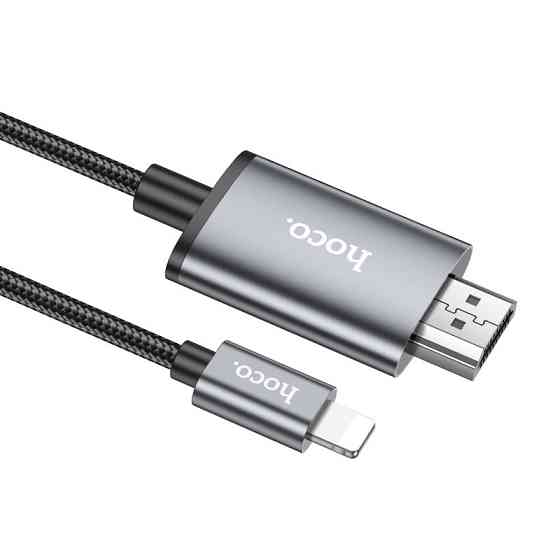 Перехідник HOCO UA27 HD on-screen cable iP to HDTV Metal Gray Одеса