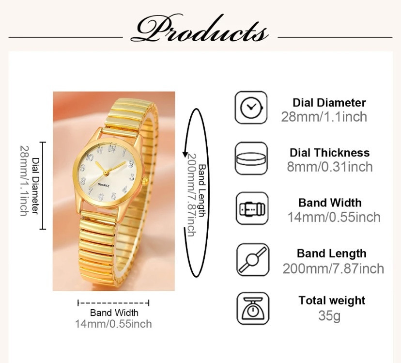 Подарочный набор для женщин Сердца наручные часы браслет кольцо ожерелье серьги без коробки золотой Киев - изображение 7