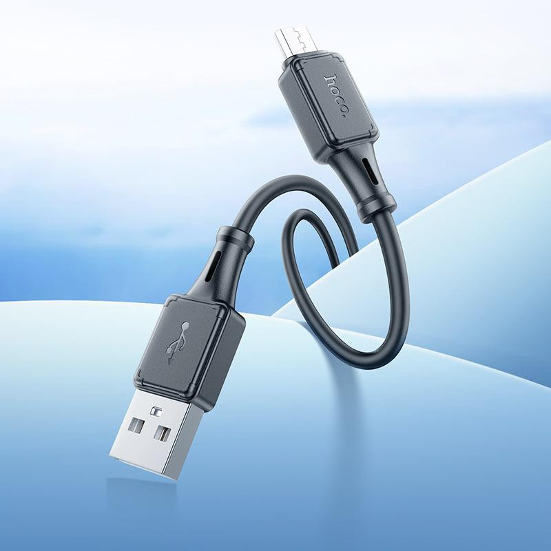 Кабель HOCO X101 Assistant silicone charging data cable Micro Black Киев - изображение 5