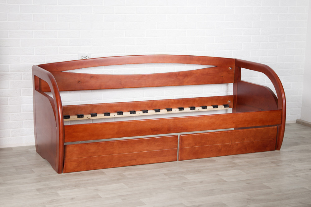 Ліжко Баварія з ящи. 900*2000, горіх ( 254 ) Днепр - изображение 3