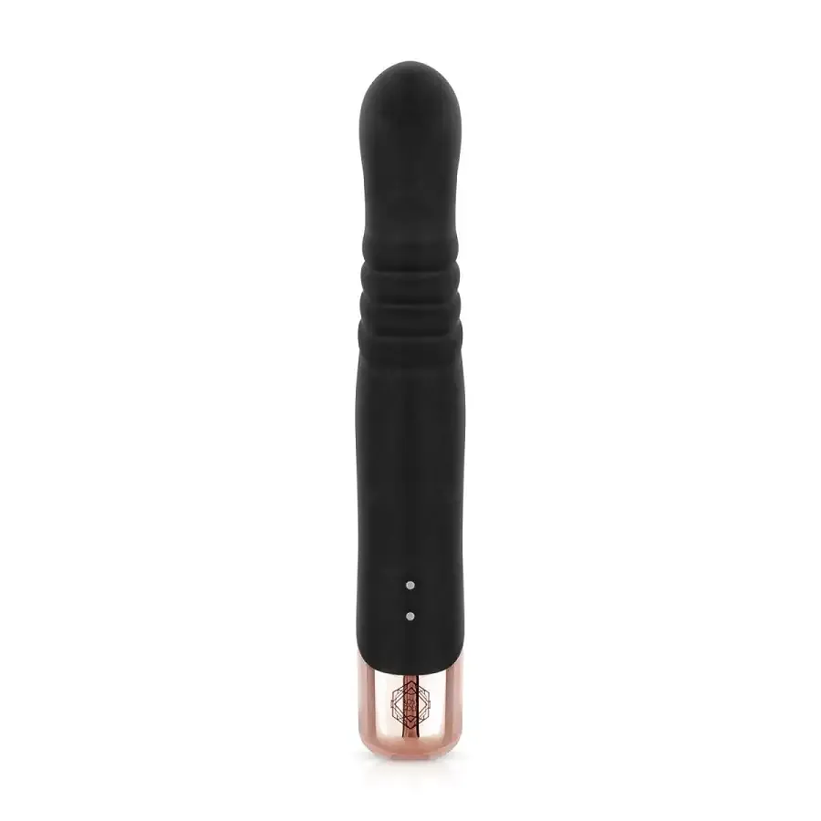 Вибратор-кролик Rosy Gold - Rabbit Vibrator with thrusting function - Black Львов - изображение 4