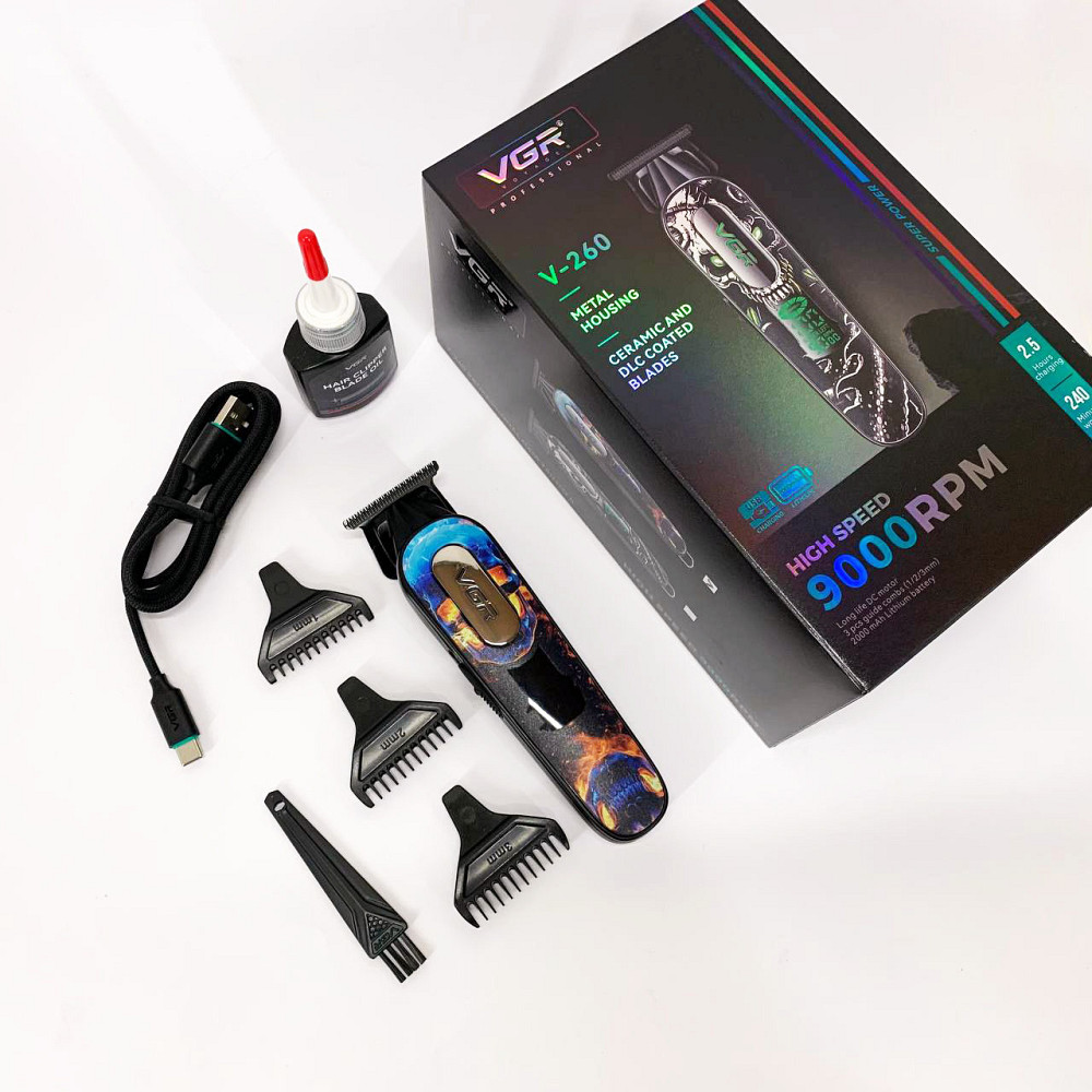 Професійна машинка для стрижки голови VGR, Акумуляторна машинка-тример для стрижки волосся PI-75 Івано-Франківськ - фото 8