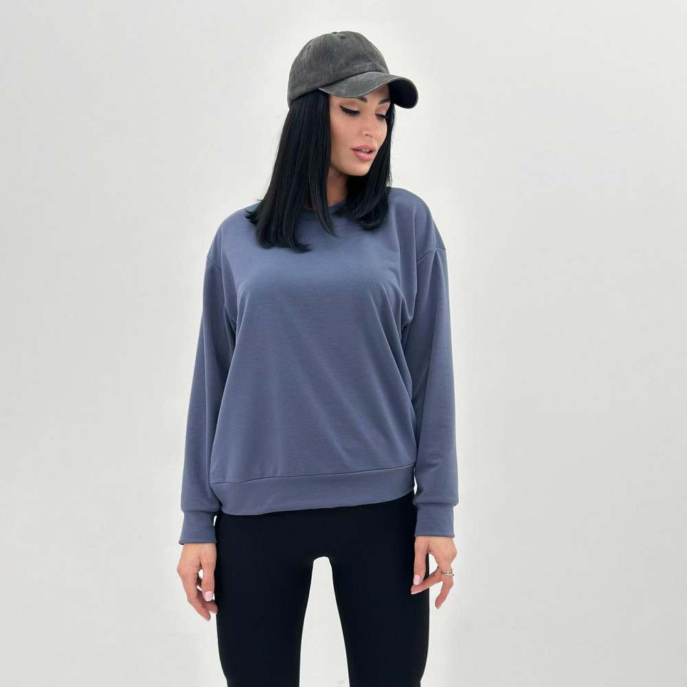 Базовий світшот з двонитки "Kaplan" оптом | Батал Графіт, 50-52 Київ - фото 1