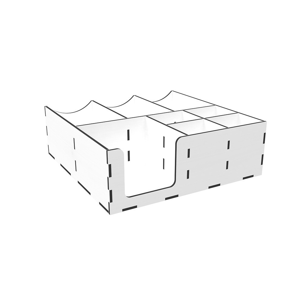 Органайзер EKOSTAR деревянный белый з отверстиями для кришок 30х30 Киев - изображение 2