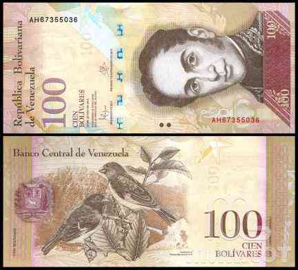 Venezuela Венесуела - 100 Bolivares 2012 UNC Полтава
