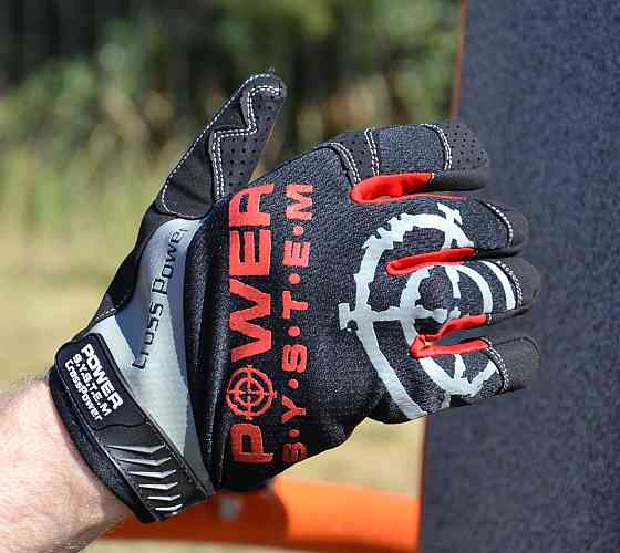 Рукавички для кросфіту з довгим пальцем Power System PS-2860 Cross Power Black/Red S Каменское