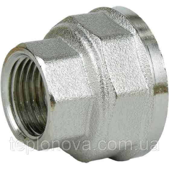 Муфта редукционная никелированная 1 1/4″ВР х 3/4″ВР штампованная восьмигранная А0334А(нк) VA Черновцы