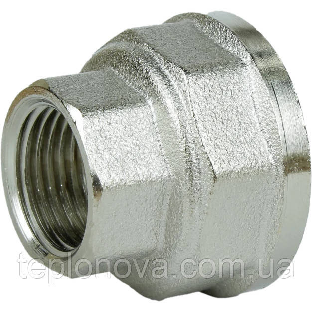 Муфта редукційна нікельована 1 1/4| ВР х 3/4| ВР штампована восьмигранна А0334А (нк) VA Чернівці - фото 1