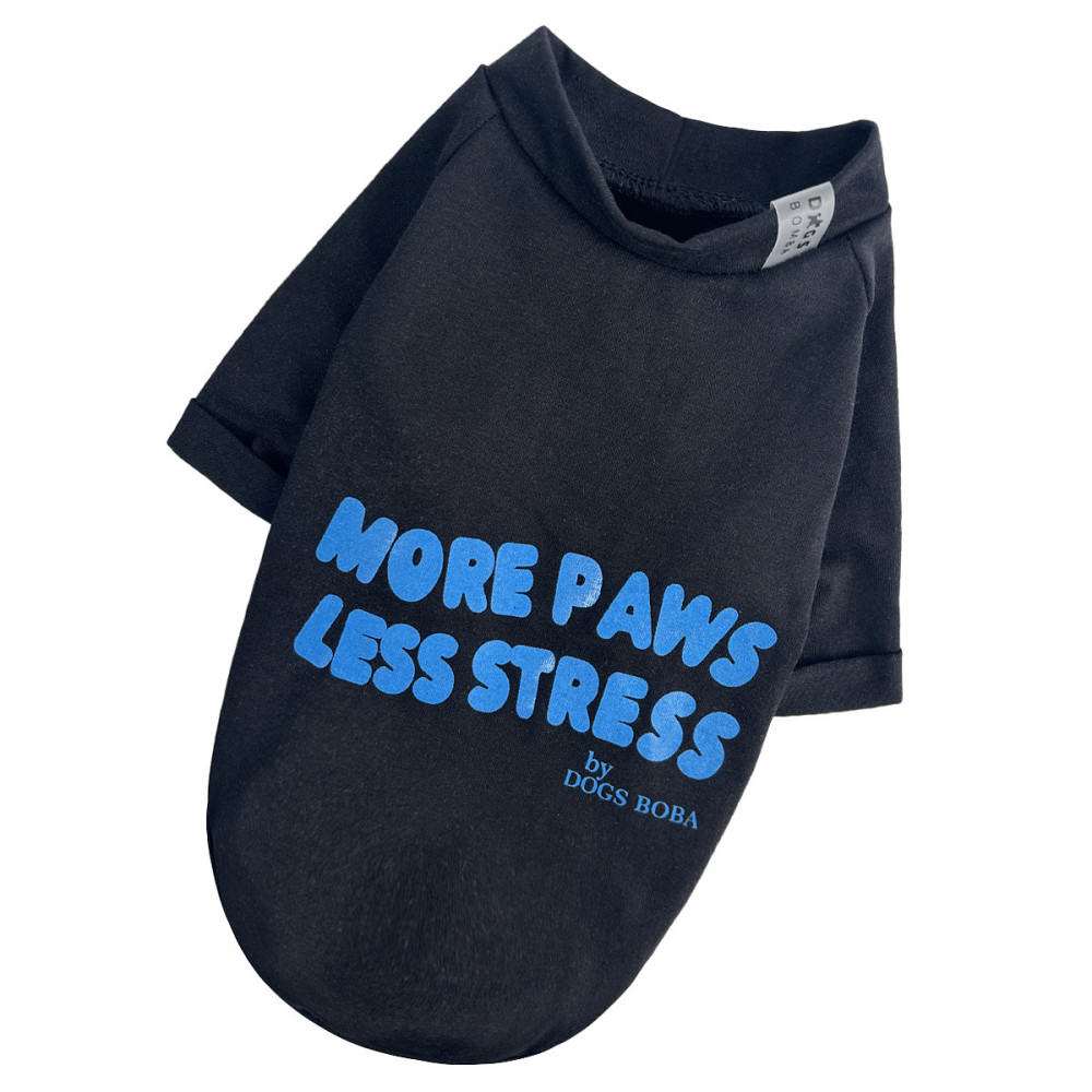 Футболка для собак хлопок Dogs Bomba Less Stress унисекс черная 4 Одесса - изображение 4