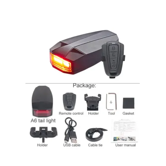 Велофонарь Antusi A6 с гудком и сигнализацией Киев