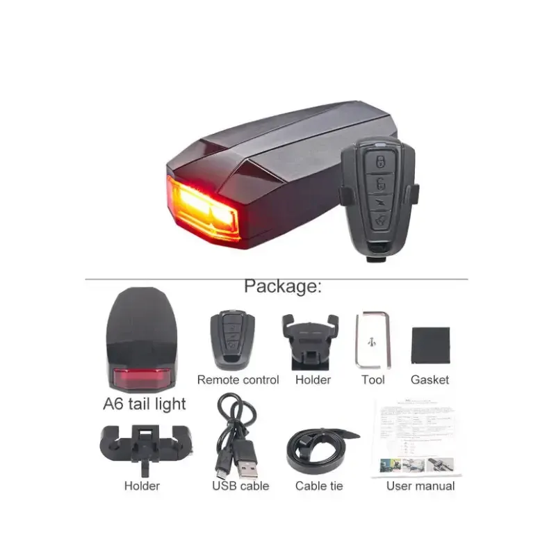 Велофонарь Antusi A6 с гудком и сигнализацией Киев - изображение 2