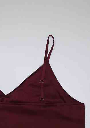 Жіноча нічна шовкова сорочка на регульованих бретельках Бордовий L Харків