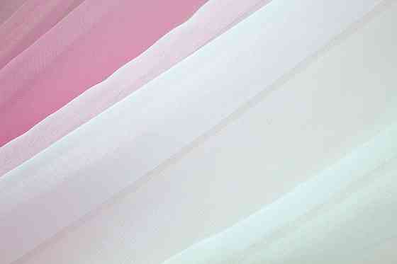 Кухонные шторы VR-Textil № 090к с ламбрекеном и подвязками розовый с белым 270х170 см (50-631) Киев