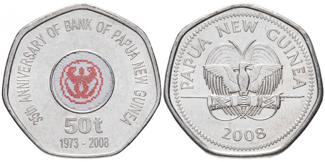 50 туя 2008 Standard Standardion — 35 років Банку Папуа Новій Гвінеї UNC Полтава - фото 1