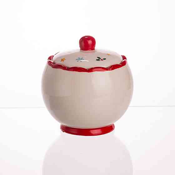 Цукорниця порцелянова новорічна New Year 500 (мл) з кришкою CR-1-5 Коломыя