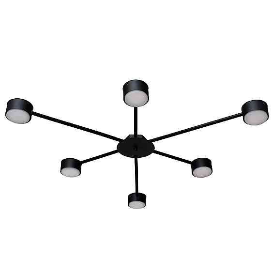 Люстра потолочная MSK Electric Copter на шесть круглых плафонов под лампы GX53 черная NL 8040-6 BK Одесса