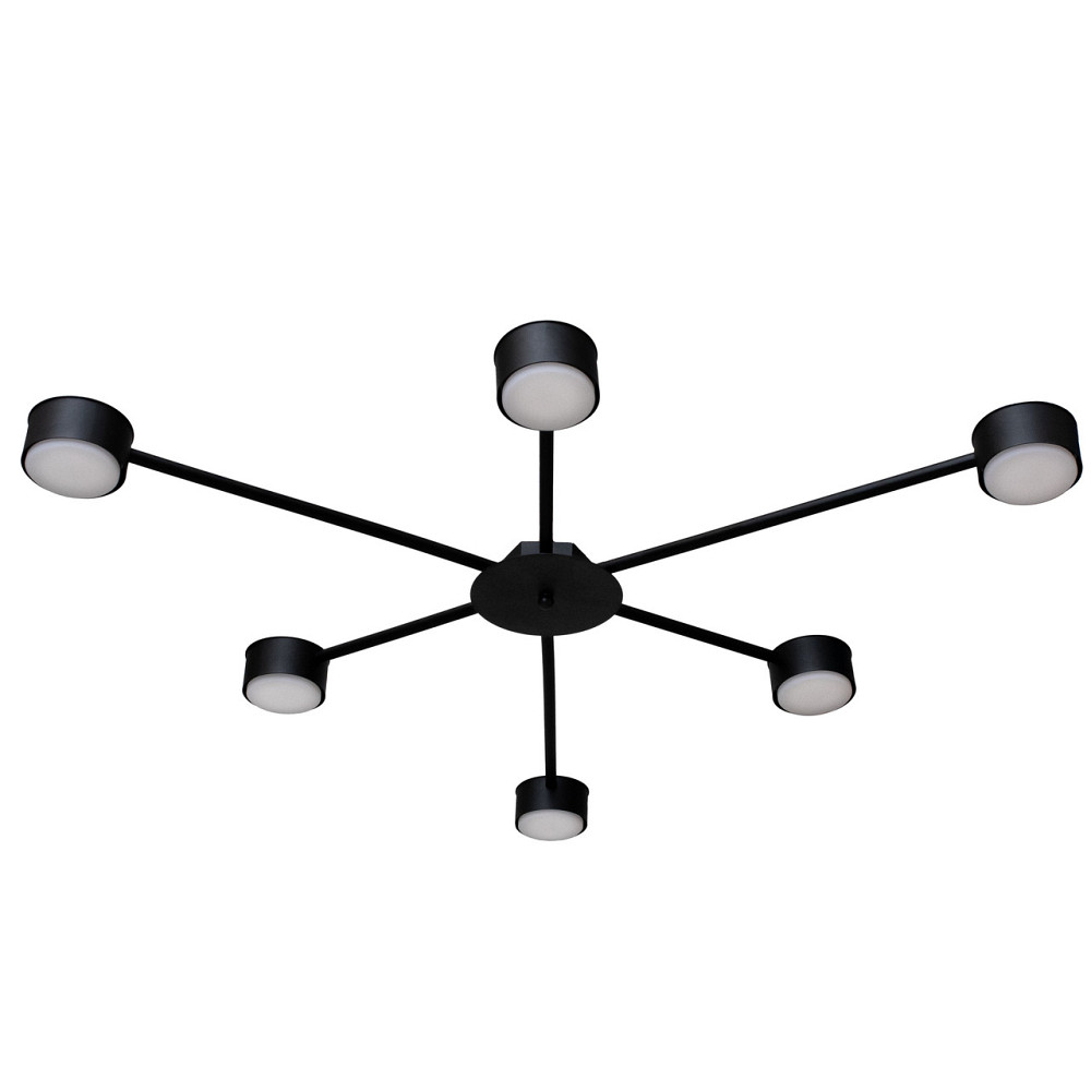 Люстра потолочная MSK Electric Copter на шесть круглых плафонов под лампы GX53 черная NL 8040-6 BK Одесса - изображение 3
