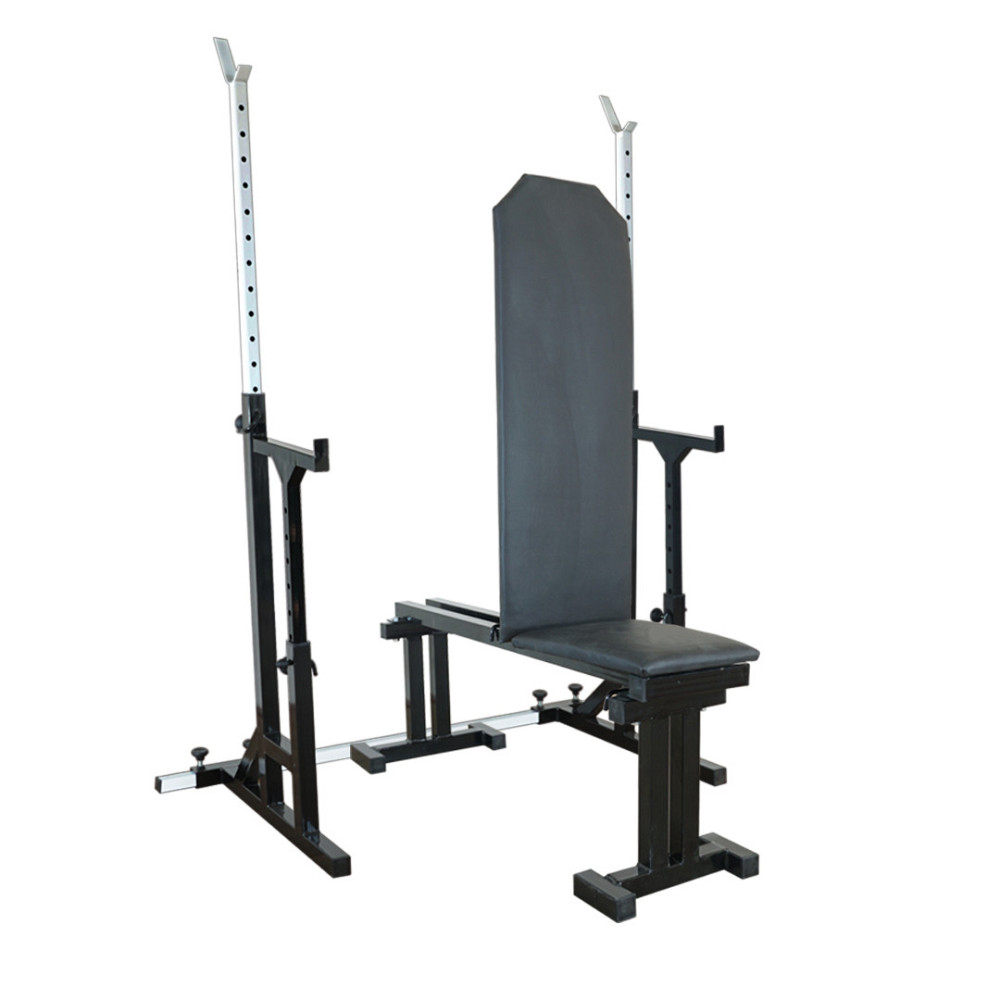 Комплект: скамья для жима, стойки, штанги прямая и с W-образным грифом + гантели 70 кг Киев - изображение 4