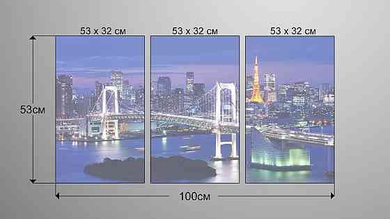 Модульная картина Ночной город Аrt-88_3А Киев