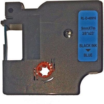 Стрічка для принтера етикеток UKRMARK D-40916P, 9мм х 7м, чорним на синьому, сумісна з DYMO D1 S0720710 (900474) Вінниця - фото 1