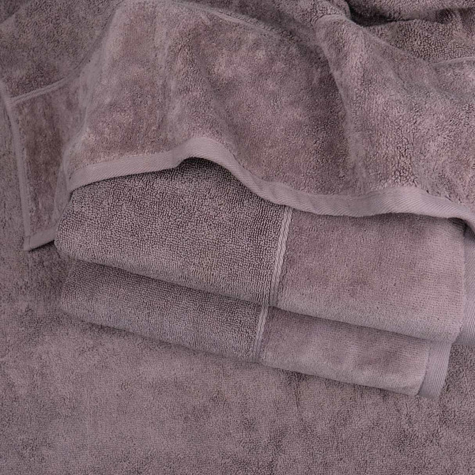 Набор полотенец велюр/махра 2шт GM Textile 50x90см, 70x140см Премиум качества Milado 550г/м2 (Пепель Сумы - изображение 4