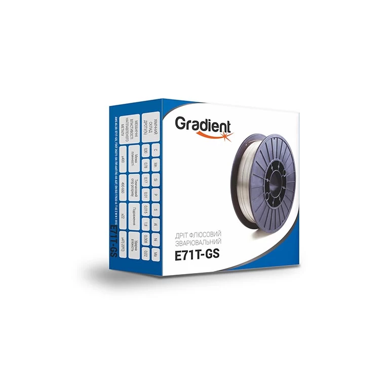 Дріт зварювальний флюсовий GRADIENT E71T-GS Ø 0,8 мм (1 кг) самозахисний Київ - фото 1