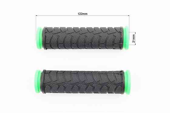 Ручки керма 122мм, чорно-зелені FL-424 Київ