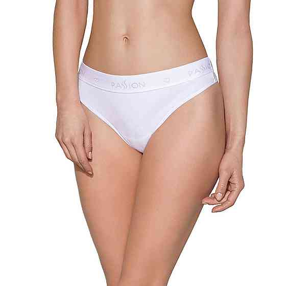 Трусики-бразиліана з бавовни Passion PS005 PANTIES XL, white Sex Aura Київ