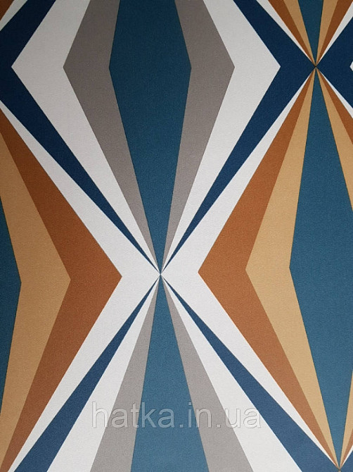 Шпалери вінілові на флізелін Petite Fleur 4 Rasch Texti 288697 на синьому тлі червоні птиці бірюзові квіти Київ - фото 4