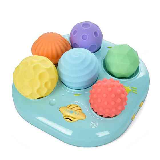 Детская Развивающая «Текстурные Мячики» 35179M 6 штук, музыка, свет Винница
