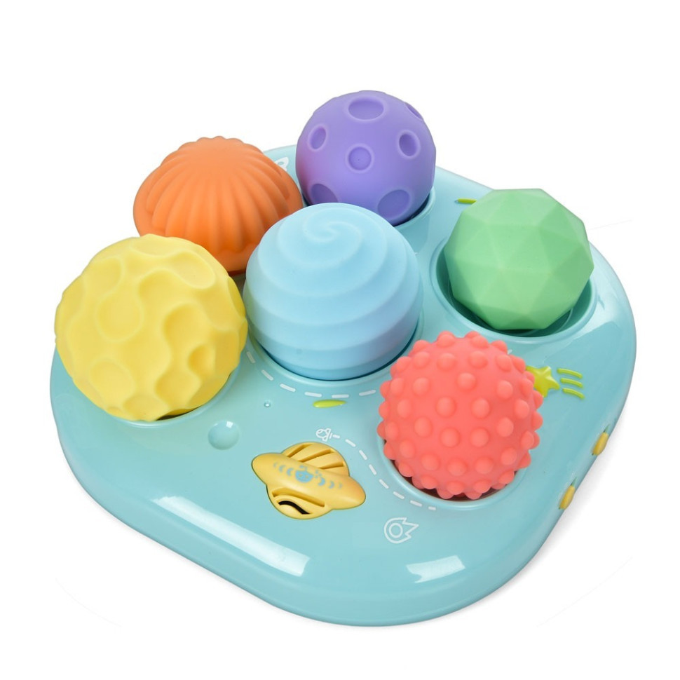 Детская Развивающая «Текстурные Мячики» 35179M 6 штук, музыка, свет Винница - изображение 1
