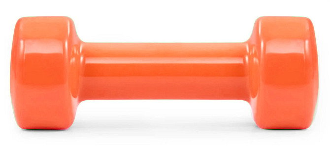 Гантелі вінілові PowerPlay 4125 Achilles 2*1 кг. Помаранчеві (пара - 2шт.) + Резинка для фітнесу 7,5 Каменское - изображение 3