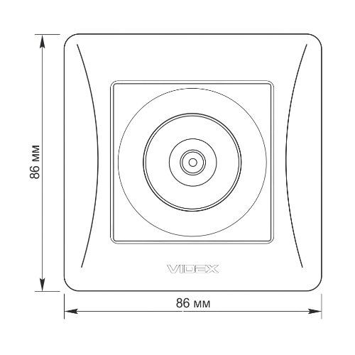 BINERA чорний графіт Розетка внутрішня 1-а TV Videx Житомир - изображение 5