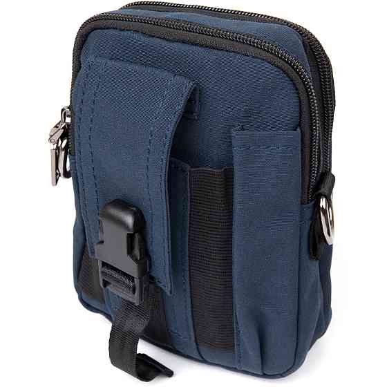 Сумка на пояс нейлон Vintage 20649 Синяя Киев