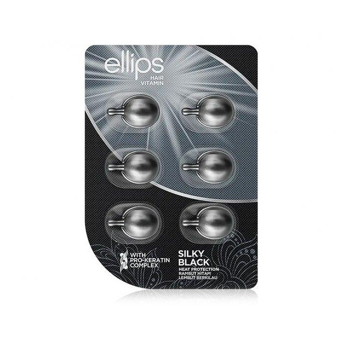 Вітаміни-олія для волосся Шовкова ніч з Про-Кератиновим Комплексом Ellips 6 шт Київ - фото 1